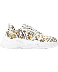 Versace Jeans Couture - Weiße Low-Top-Sneaker - Lyst