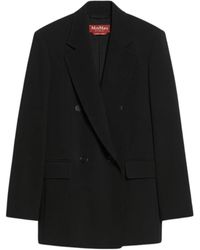 Max Mara - Oversized doppelreihiger blazer schwarz - Lyst