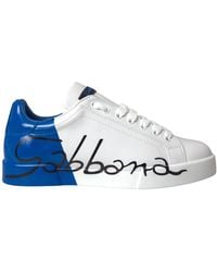 Dolce & Gabbana - Sneaker Portofino Aus Leder Und Lackleder - Lyst