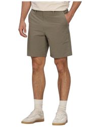 SELECTED - Korte Broeken ,Groen ,Katoen Seersucker Shorts - Lyst