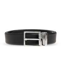 Emporio Armani - Omkeerbare Saffiano Leren Riem - Lyst