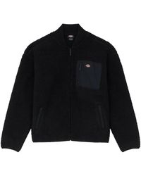 Dickies - Hoodies & Sweatvesten ,Zwart ,Polyester Central Sherpa Bomber Jacket - Lyst