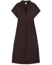 Aspesi - Langes Kleid Mit Gürtel - Lyst