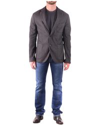 Jacob Cohen - Jassen ,Grijs ,Katoen Lapel Collar Wool-Cashmere Cotton Blazer - Lyst