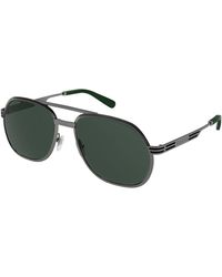 Gucci - Stilvolle sonnenbrille in ruthenium/grün,gold/braune sonnenbrille gg0981s - Lyst