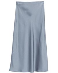 Le Tricot Perugia - Rokken ,Blauw ,Geplooide A-Lijn Rok - Lyst