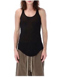 Rick Owens - Ärmelloses tanktop mit logo-tape-details - Lyst
