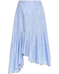 Etro - Baumwollrock mit dekorativem muster - Lyst