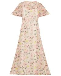 byTiMo - Elegantes Chiffon Midi Kleid - Lyst