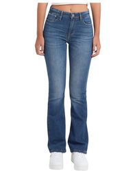 Guess - Jeans ,Blauw ,Katoen Flare - Lyst