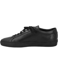 Common Projects - Schoenen ,Zwart ,Leer Leather Sneakers - Lyst