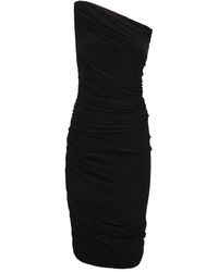 Norma Kamali - Elegante vestito nero con una spalla - Lyst