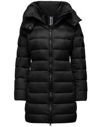 Bomboogie - Zwarte Slim Nylon Stretch Donsjas - Lyst