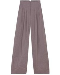 Cortana - Lavendel palazzo high-waist leinenhose - Lyst