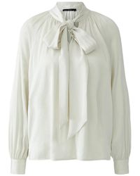 Ouí - Satin Strikdas Blouse - Lyst