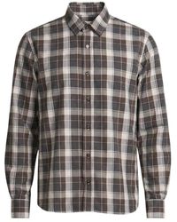 Peserico - Overhemden ,Bruin ,Katoen Geruite Flanellen Blouse - Lyst