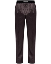Tom Ford - Nachtkleding ,Bruin ,Zijden Pyjamabroek - Lyst