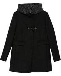 Fay - Jassen ,Zwart ,Nylon Toggle Coat Db Front Nylon - Lyst