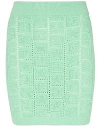 Balmain - Strickrock mit ajouré-monogramm - Lyst
