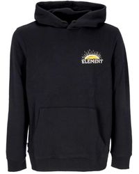 Element - Hoodies & Sweatvesten ,Blauw ,Katoen Zwarte Flint Hoodie Met Aangepast Logo - Lyst