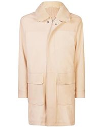 Eleventy - Jassen ,Wol Shearling Parka Coat - Lyst