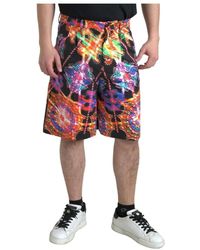 Dolce & Gabbana - Korte Broeken ,Veelkleurig ,Katoen Casual Shorts - Lyst