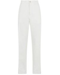 Canali - Broeken ,Wit ,Katoen Rechte Broek - Lyst