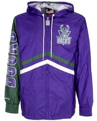 Mitchell & Ness - Fitness ,Paars ,Polyester Nba Undeniable Windbreaker Paars - Lyst