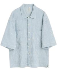 sunflower - Overhemden ,Blauw ,Katoen Shirt Met Korte Mouwen - Lyst