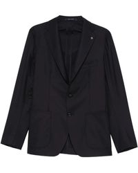 Tagliatore - Jassen ,Blauw ,Leer Jacket - Lyst