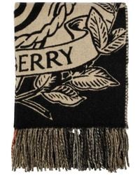 Burberry - Accessoires ,Kasjmier Stormy Knight Check Sjaal - Lyst