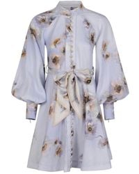 Zimmermann - Hypnotic Buttoned Mini Dress - Lyst
