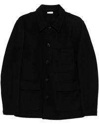 Dries Van Noten - Zwarte Knoopjas Met Opgestikte Zakken - Lyst