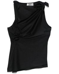 Coperni - Overhemden ,Zwart ,Asymmetric Flower Top - Lyst