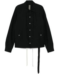 Rick Owens - Jassen ,Zwart ,Zwarte Drkshdw Jas Met Drukknopen - Lyst