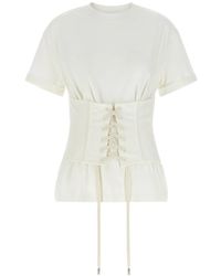 McQueen - Corset T-Shirt - Lyst