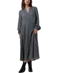 Dea Kudibal - Kleedjes ,Blauw ,Jurk Met Ballonmouwen - Lyst
