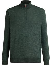 Kiton - Zijde Kasjmier Linnen Polo Hals Top - Lyst