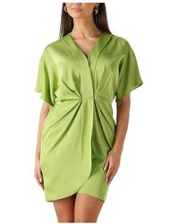Notre-v - Kleedjes ,Groen ,Katoen Groene Mini Jurk - Lyst