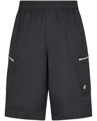 Moose Knuckles - Korte Broeken ,Zwart ,Topflight Cargo Short - Lyst