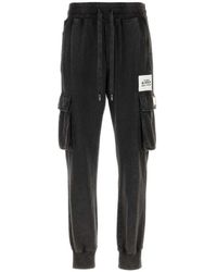 Dolce & Gabbana - Kohlegraue baumwolljogger, stilvoller komfort für männer - Lyst