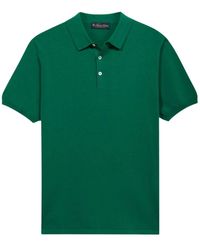 Brooks Brothers - Tops ,Groen ,Katoen Gemerceriseerd Katoenen Gebreide Polo - Lyst