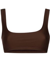 ANDAMANE - Tops ,Bruin ,Katoen Stijlvolle Mouwloze Top - Lyst