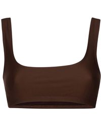 ANDAMANE - Tops ,Bruin ,Katoen Stijlvolle Mouwloze Top - Lyst