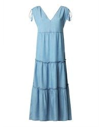 Pepe Jeans - Denim Effie Maxi Kleid Mit Rüschen - Lyst