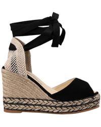 Espadrilles - Schwarze sandalen - Lyst