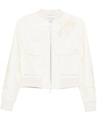 Ermanno Scervino - Jassen ,Wit ,Geborduurde Bomberjack - Lyst