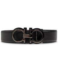 Ferragamo - Accessoires ,Bruin ,Leer Double Adjustable Gancini Riem - Lyst