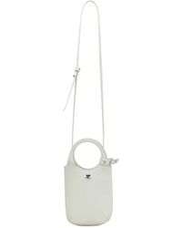 Courreges - Weiße Leder Kompakte Schultertasche - Lyst