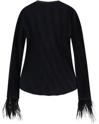 BOSS - Efedera Plissé Top - Lyst